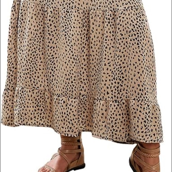 Cupshe Leopard Lace Up Backless Maxi Sundress - Picture 2 of 4